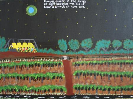 'Having church in the scrub at night'