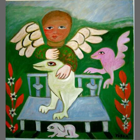 Angel Embracing Bird (3)