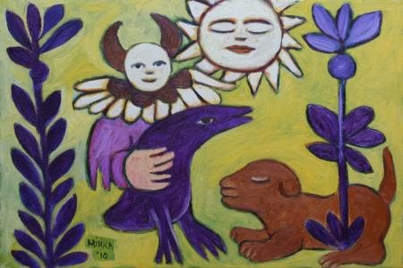 Angel with Purple Friend