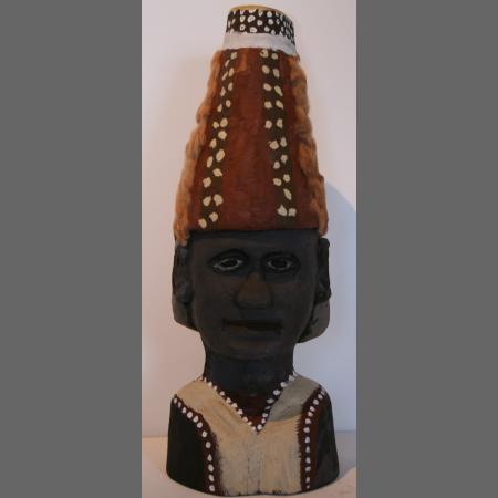 Untitled (Bust in Ceremonial paint and hat) (2007-1)