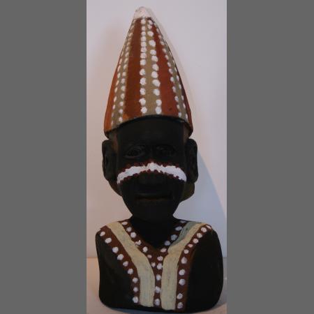 Untitled (Bust in Ceremonial paint and hat) (2007-3)