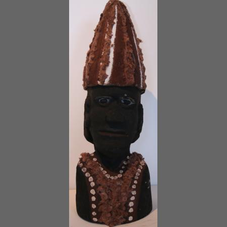 Untitled (Bust in Ceremonial paint and hat) (2007-4)