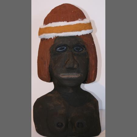 Untitled (Bust in Ceremonial paint and hat) (2007-8)