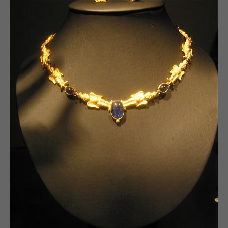 Puttini Chain and Blue Sapphires